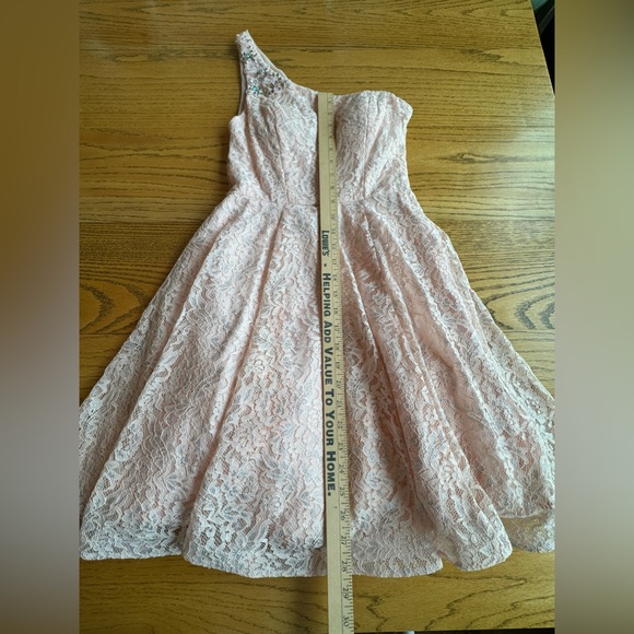 NWOT Sequin Hearts Juniors Women’s Size 3 Pink Silver Dress Mesh Rhinestone Back - Picture 10 of 11